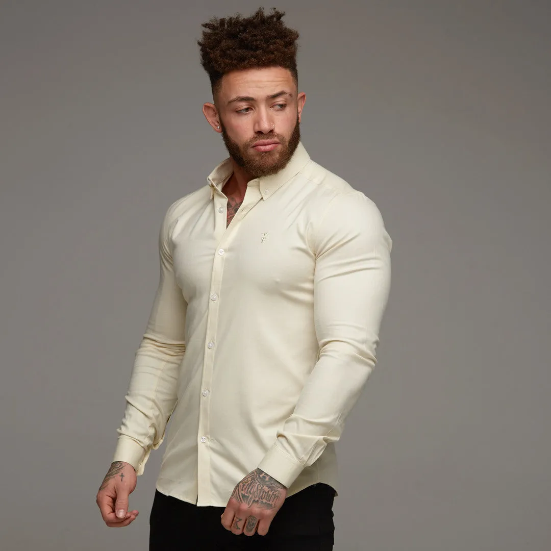 Father Sons Super Slim Stretch Classic Oxford Lemon - FS314 sold by Father Sons product image thumbnail 3