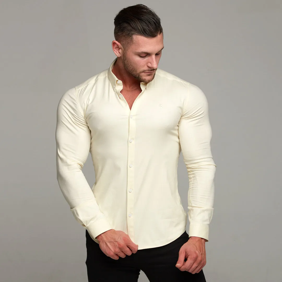 Father Sons Super Slim Stretch Classic Oxford Lemon - FS314 sold by Father Sons product image thumbnail 4