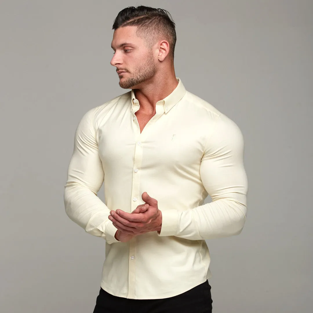 Father Sons Super Slim Stretch Classic Oxford Lemon - FS314 sold by Father Sons product image thumbnail 5