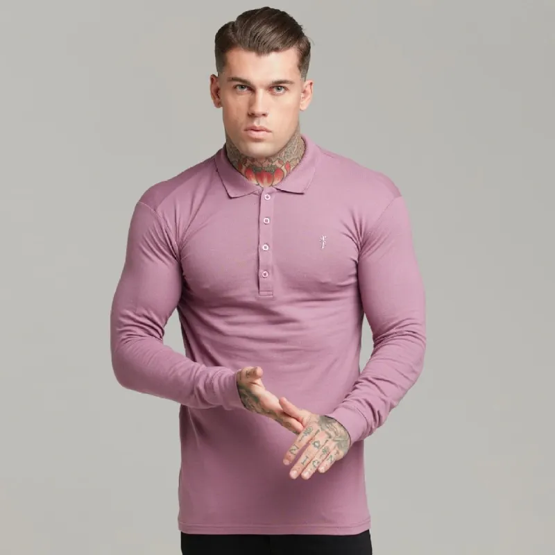 Classic Lavender Long Sleeve Polo Shirt - FSH307 sold by Father Sons