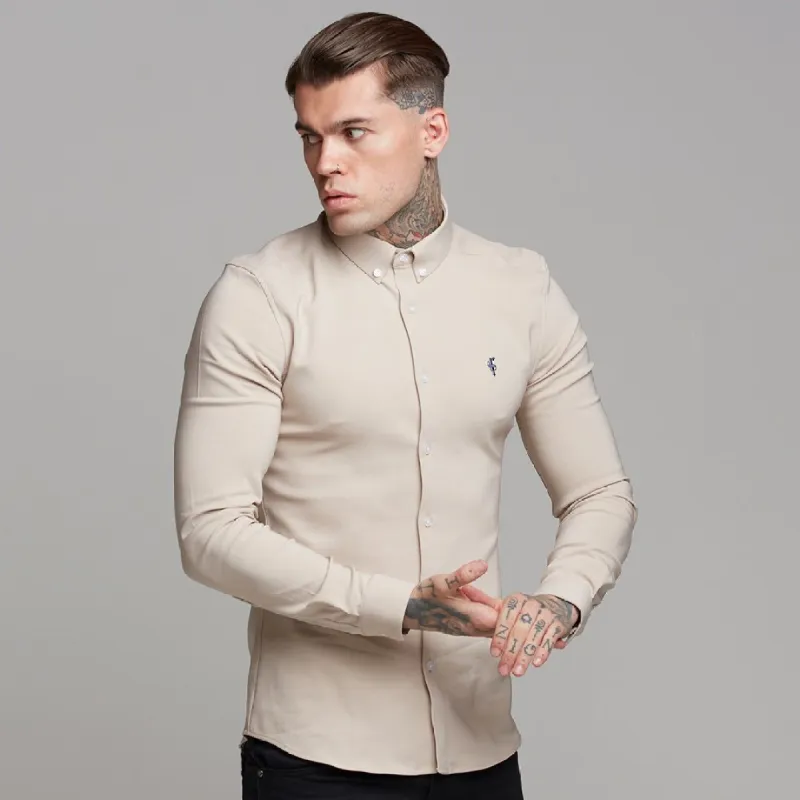 Father Sons Super Slim Scuba Taupe Long Sleeve Stretch - FS486 sold by Father Sons