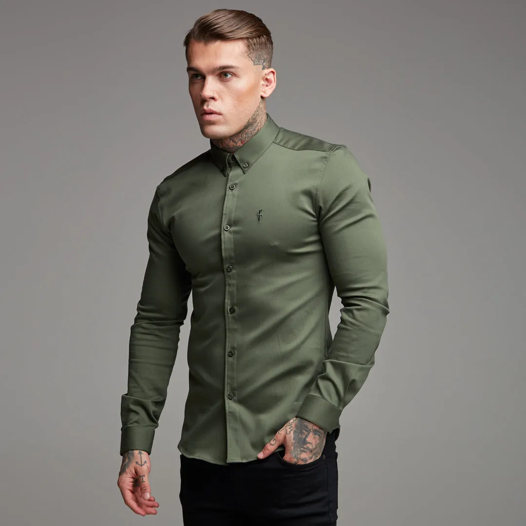 Father Sons Super Slim Stretch Khaki Denim Long Sleeve - FS211 sold by Father Sons product image thumbnail 5