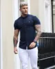 Father Sons Super Slim Stretch Classic Navy Short Sleeve With Button Down Collar - FS816 sold by Father Sons