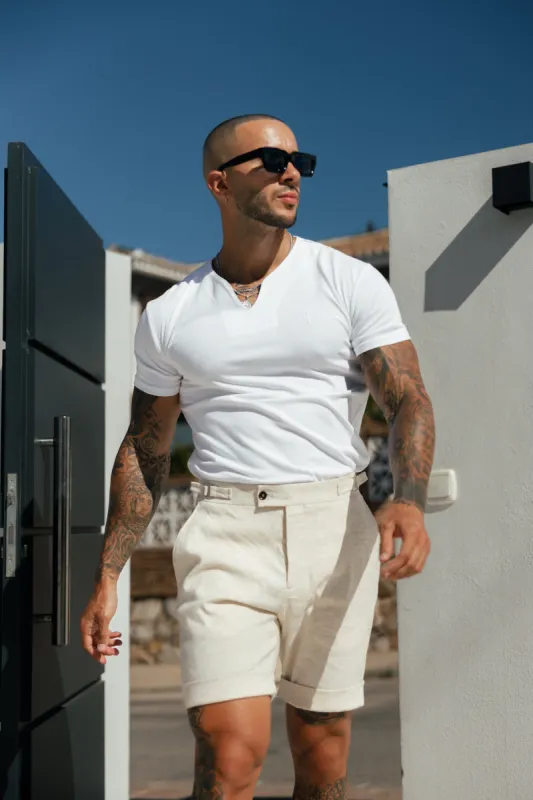 Father Sons Advanced V Neck Crew Short Sleeve White - FSH1011 sold by Father Sons
