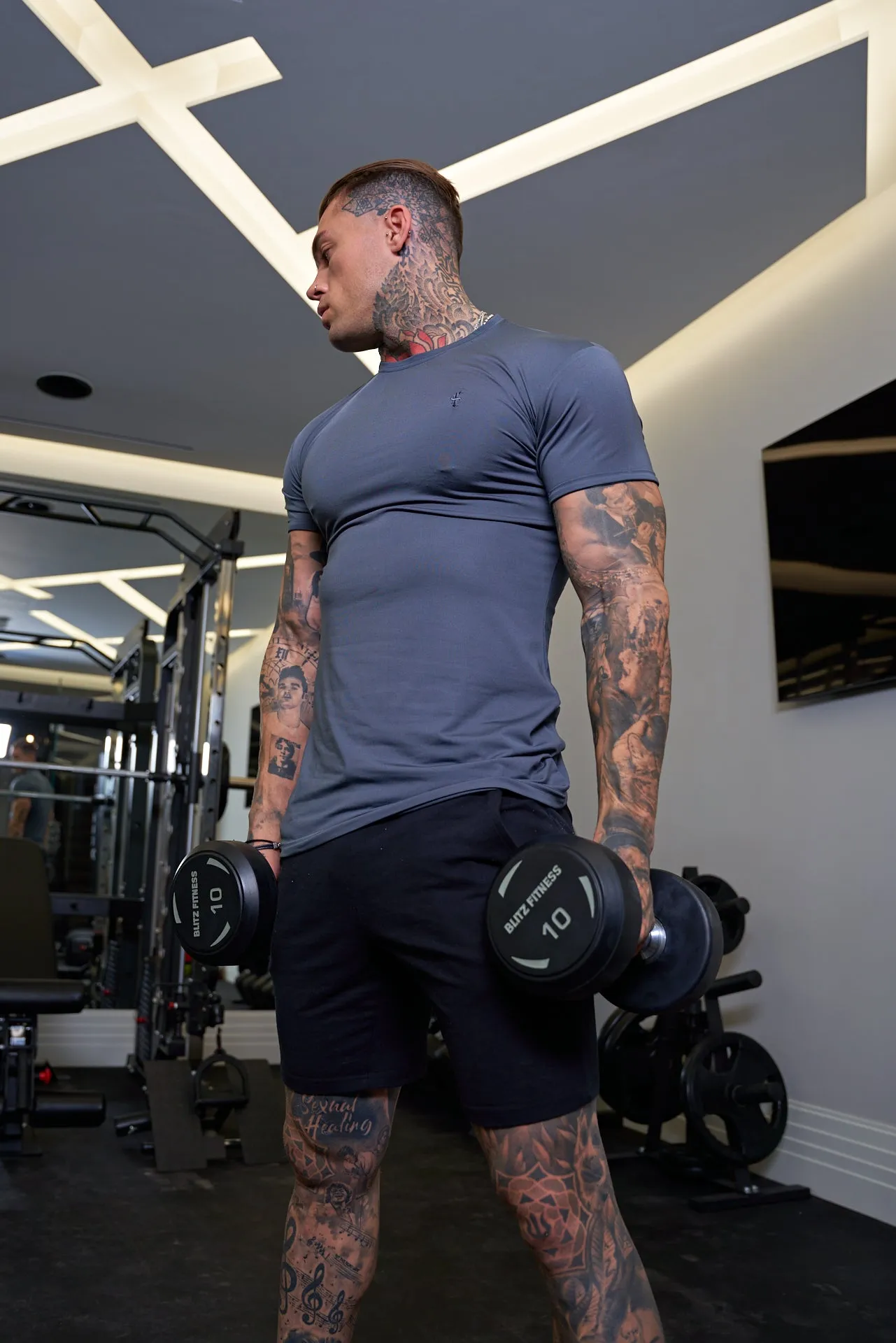 Slate Grey Gym Crew - FSH680 sold by Father Sons product image thumbnail 2