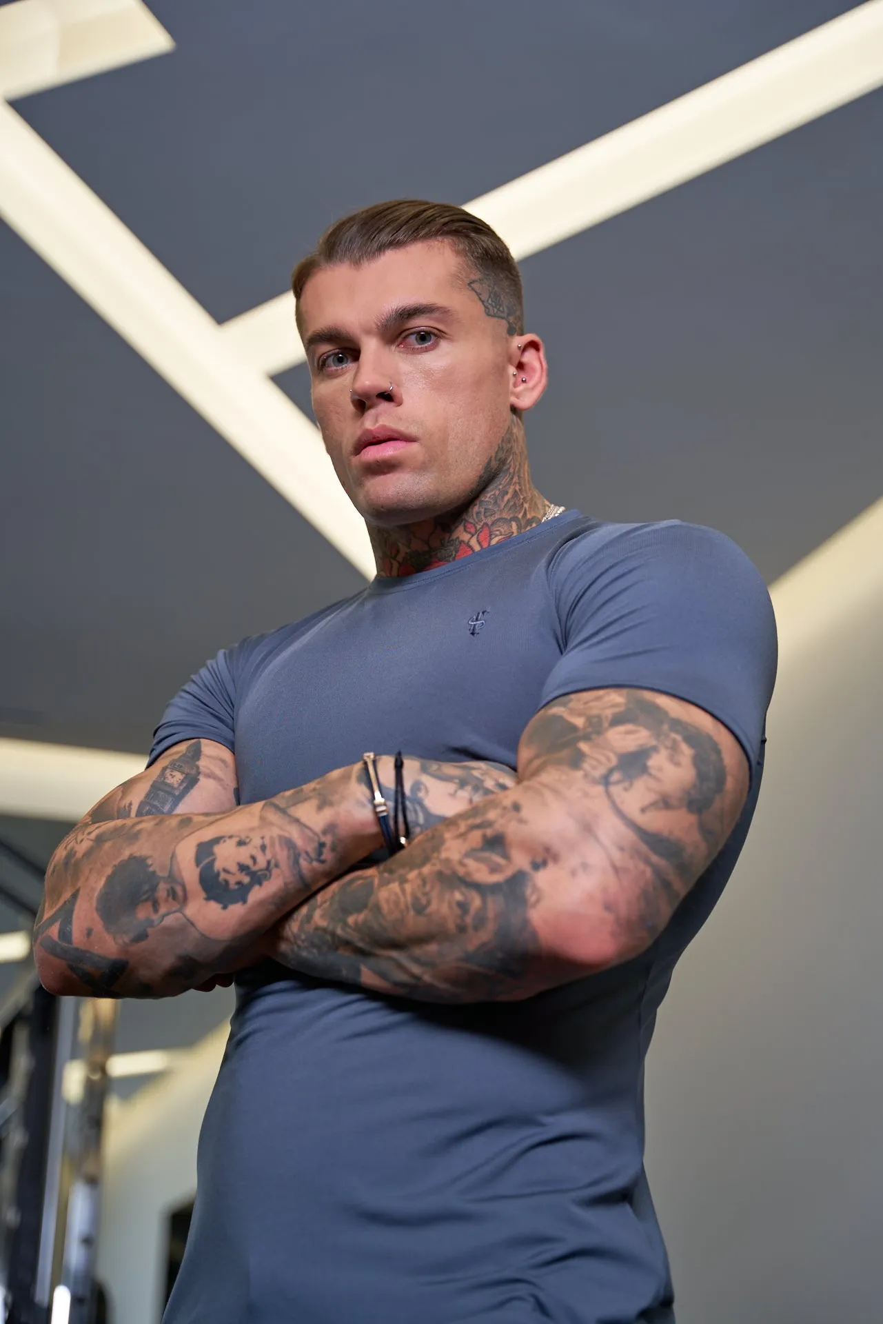 Slate Grey Gym Crew - FSH680 sold by Father Sons product image thumbnail 5