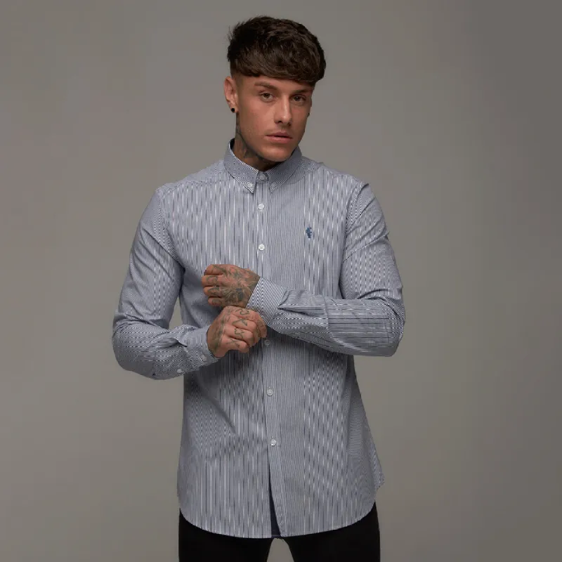 Father Sons Classic Navy White Stripe Long Sleeve - FS246 (LAST CHANCE) sold by Father Sons