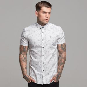 Father Sons Super Slim Stretch Marble Print Short Sleeve - FS433 sold by Father Sons