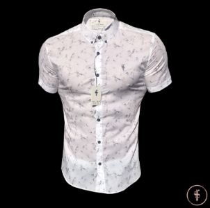 Father Sons Super Slim Stretch Marble Print Short Sleeve - FS433 sold by Father Sons