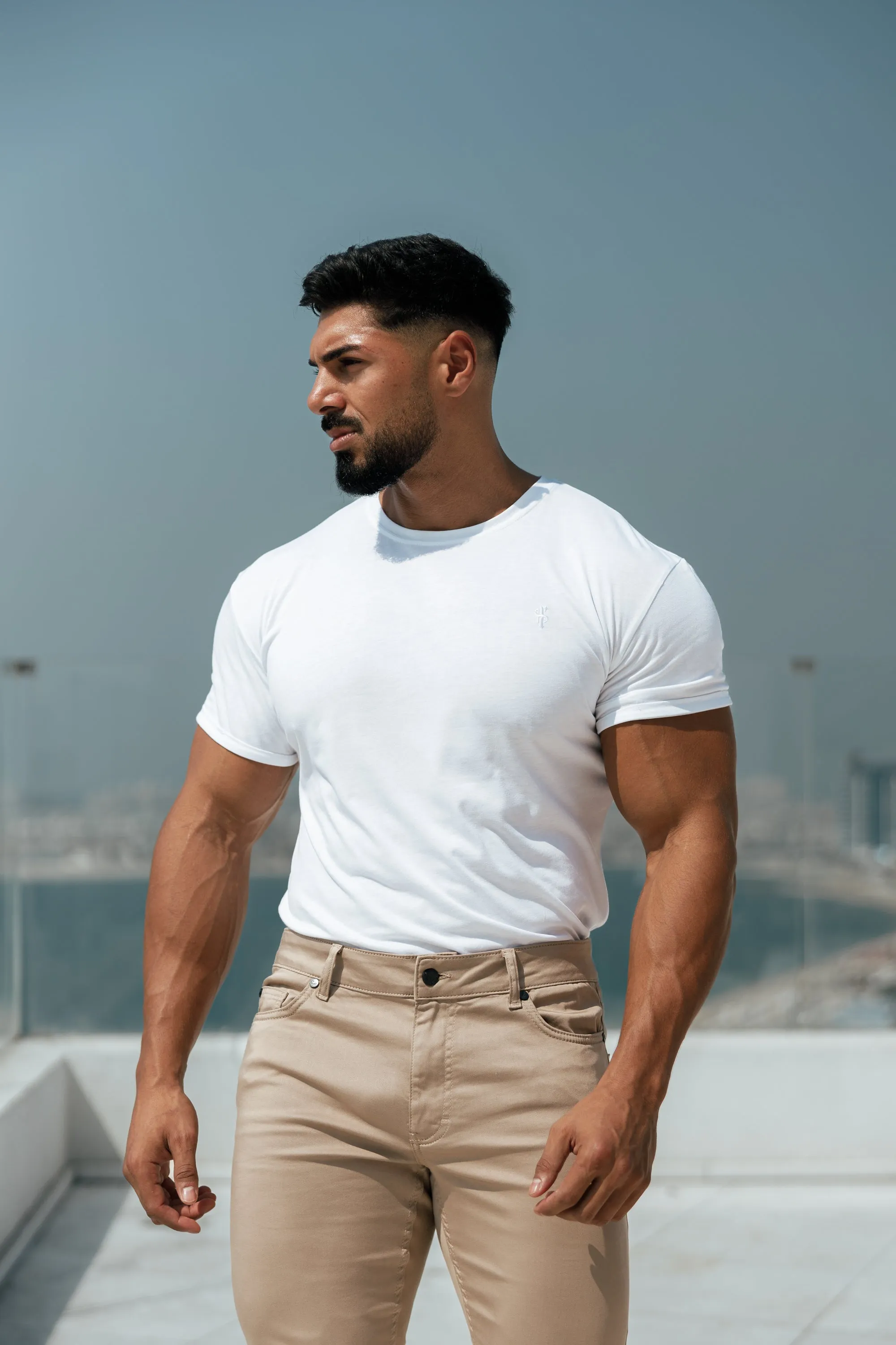 Father Sons White Bamboo Crew T Shirt - FSH576 sold by Father Sons