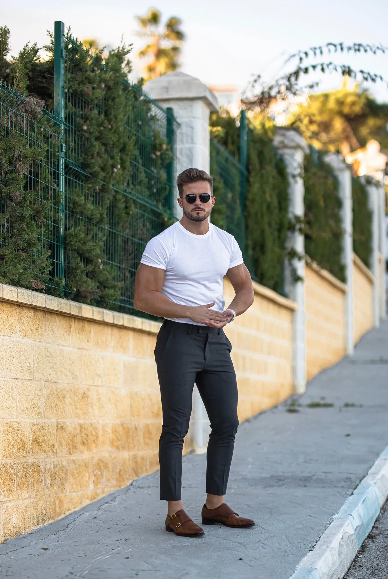 Father Sons White Bamboo Crew T Shirt - FSH576 sold by Father Sons product image thumbnail 5