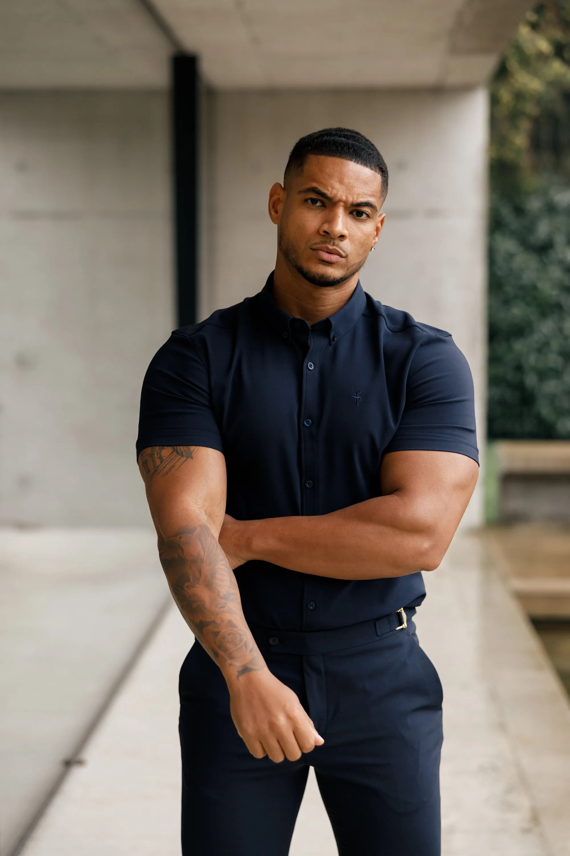 Father Sons Super Slim Scuba Navy Short Sleeve Stretch - FS832 sold by Father Sons product image thumbnail 5