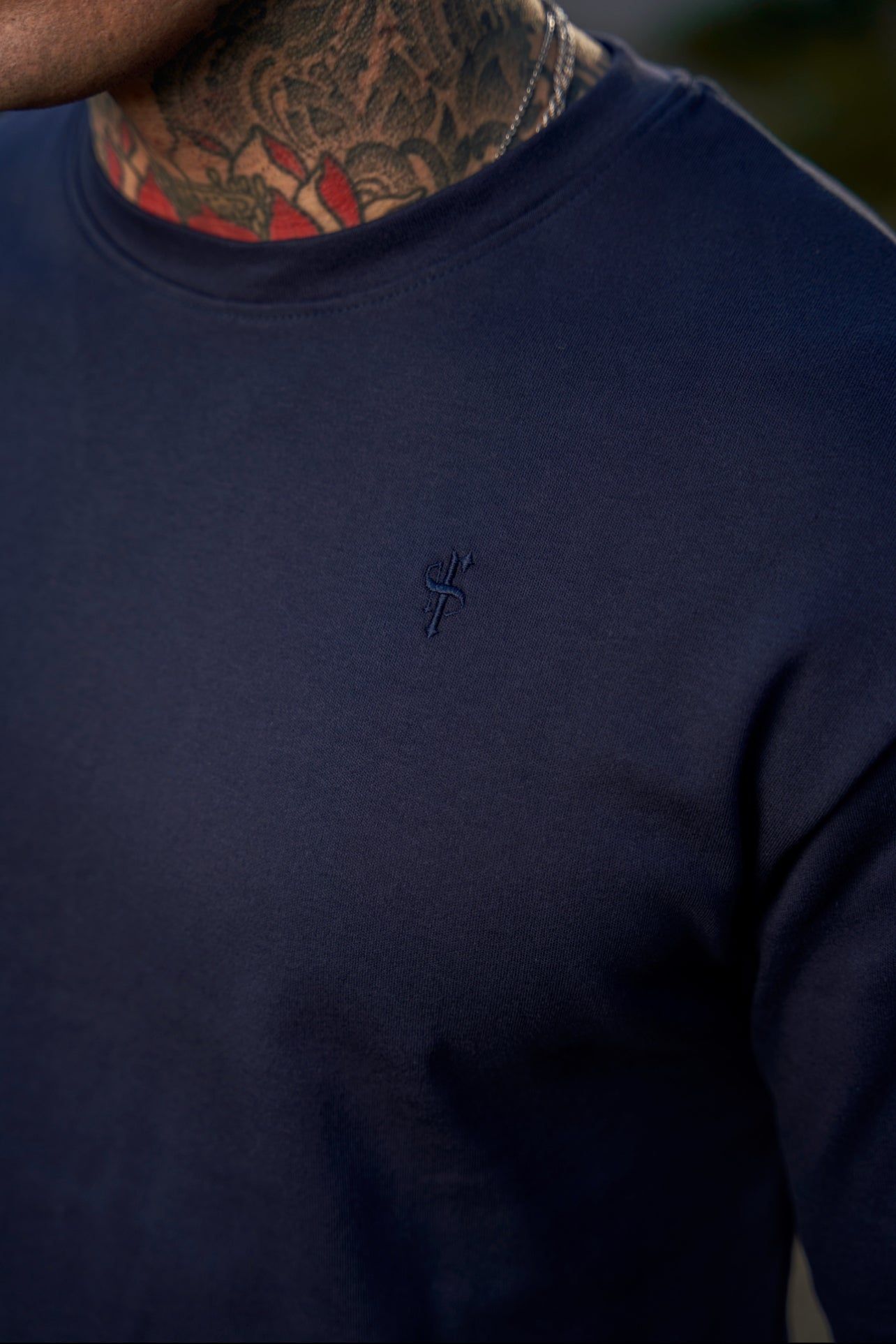 Father Sons Classic Navy Oversized Crew T Shirt - FSH866 sold by Father Sons product image thumbnail 4