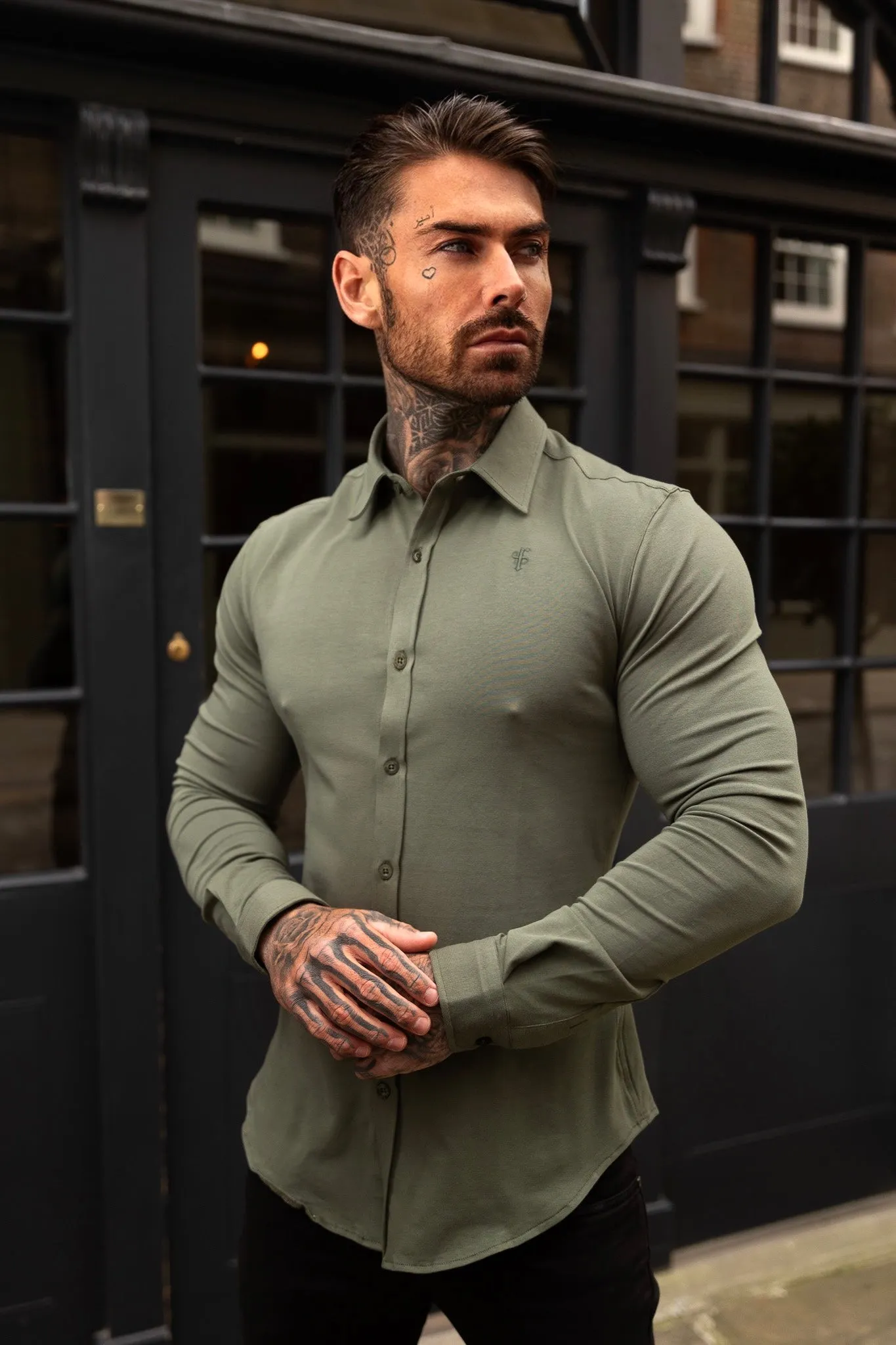 Father Sons Fitted Khaki Long Sleeve Jersey - FSD003 sold by Father Sons product image thumbnail 5