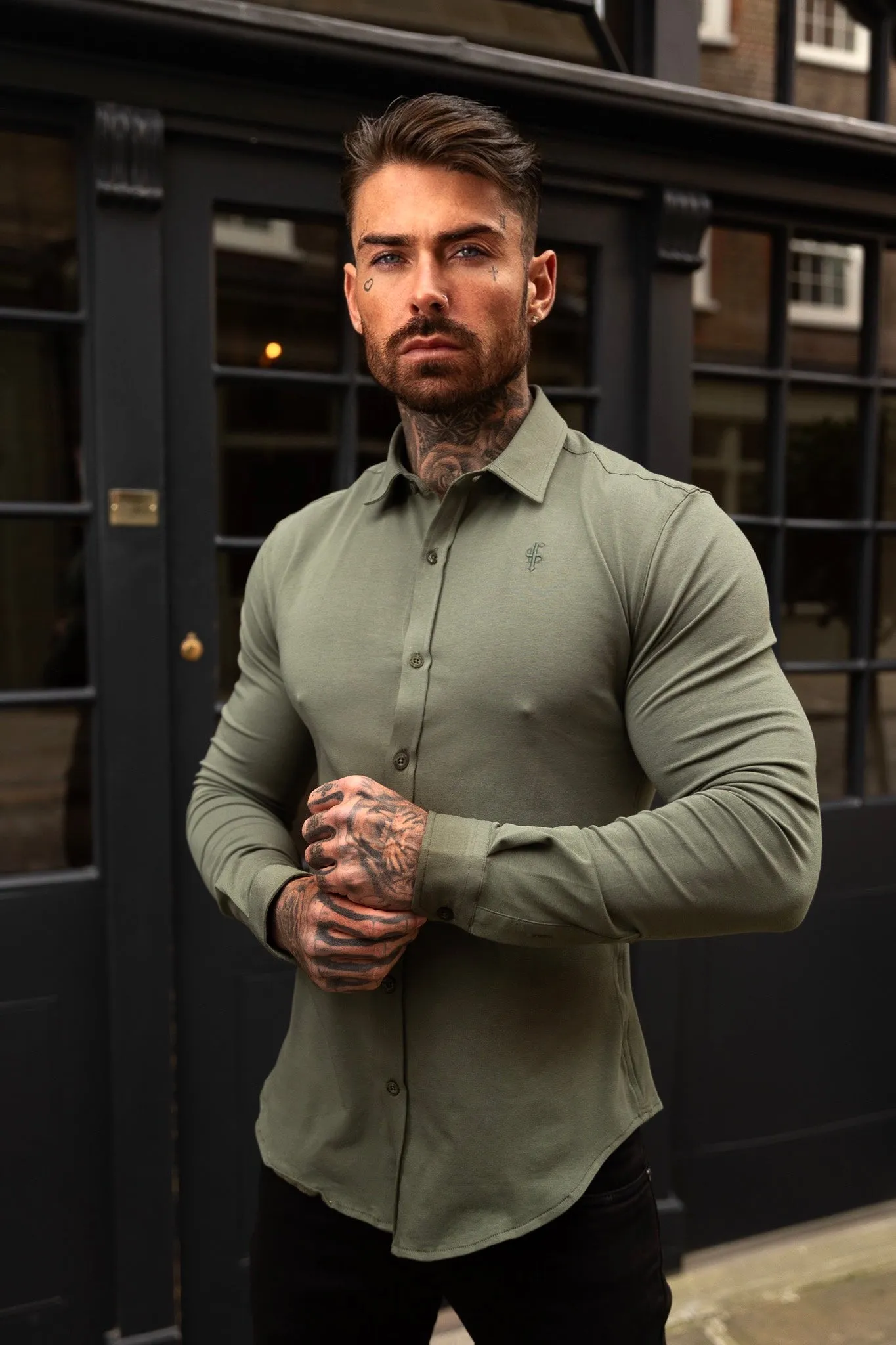 Father Sons Fitted Khaki Long Sleeve Jersey - FSD003 sold by Father Sons product image thumbnail 4