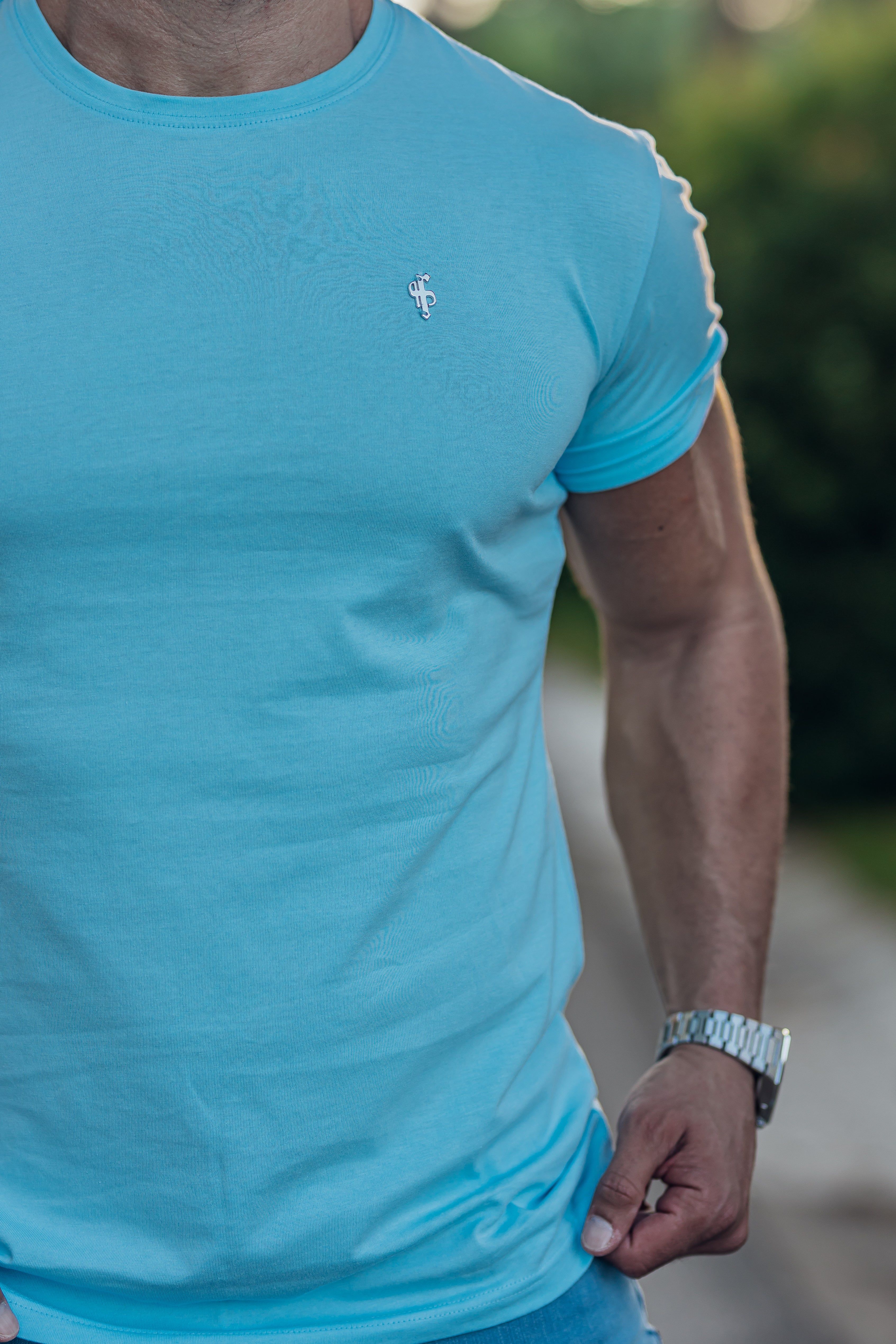 Father Sons Classic Light Blue Crew with Silver Metal Emblem Decal - FSH847 sold by Father Sons product image thumbnail 3