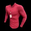 Father Sons Super Slim Stretch Classic Ox Blood Long Sleeve With Button Down Collar - FS821 sold by Father Sons