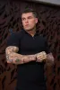 Father Sons Classic Black Ribbed Zip Funnel Neck Raglan Short Sleeve Crew - FSH729 sold by Father Sons