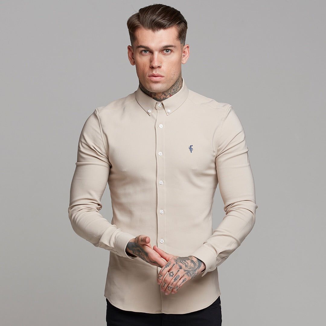 Father Sons Super Slim Scuba Taupe Long Sleeve Stretch - FS486 sold by Father Sons product image thumbnail 2