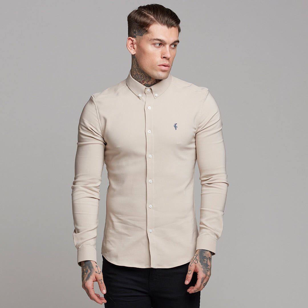 Father Sons Super Slim Scuba Taupe Long Sleeve Stretch - FS486 sold by Father Sons product image thumbnail 4