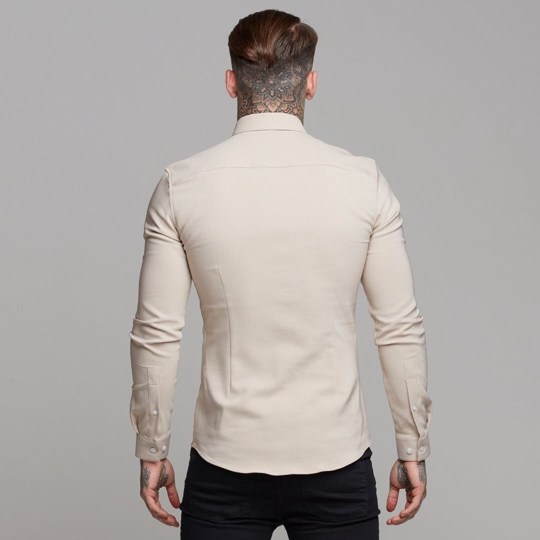 Father Sons Super Slim Scuba Taupe Long Sleeve Stretch - FS486 sold by Father Sons product image thumbnail 5