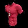 Father Sons Super Slim Stretch Classic Ox Blood Short Sleeve With Button Down Collar -  FS820 sold by Father Sons