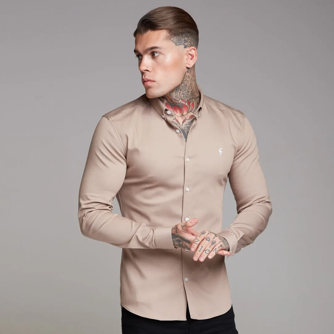 Father Sons Super Slim Stretch Beige Denim Long Sleeve - FS343 sold by Father Sons product image thumbnail 3