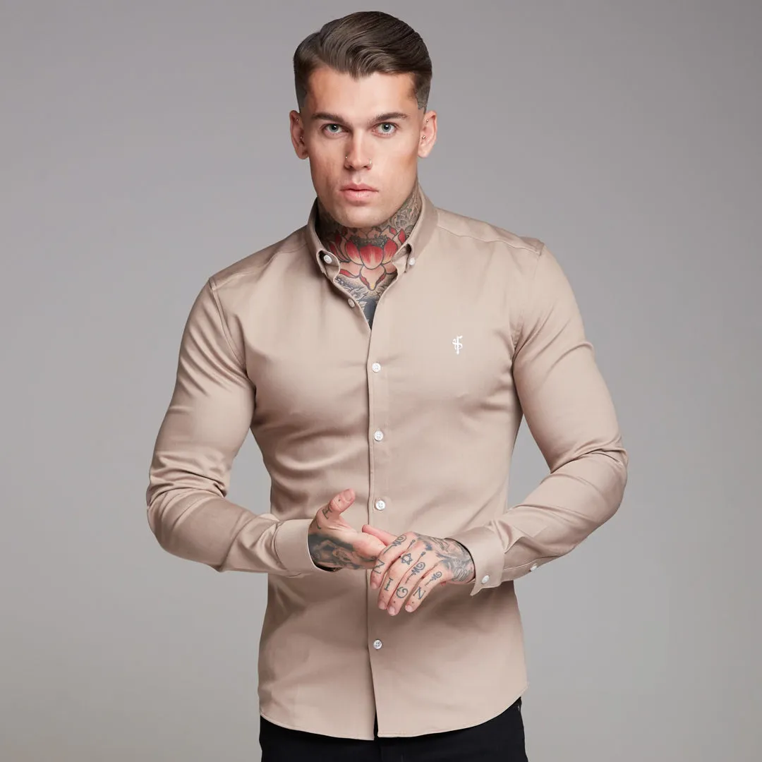 Father Sons Super Slim Stretch Beige Denim Long Sleeve - FS343 sold by Father Sons