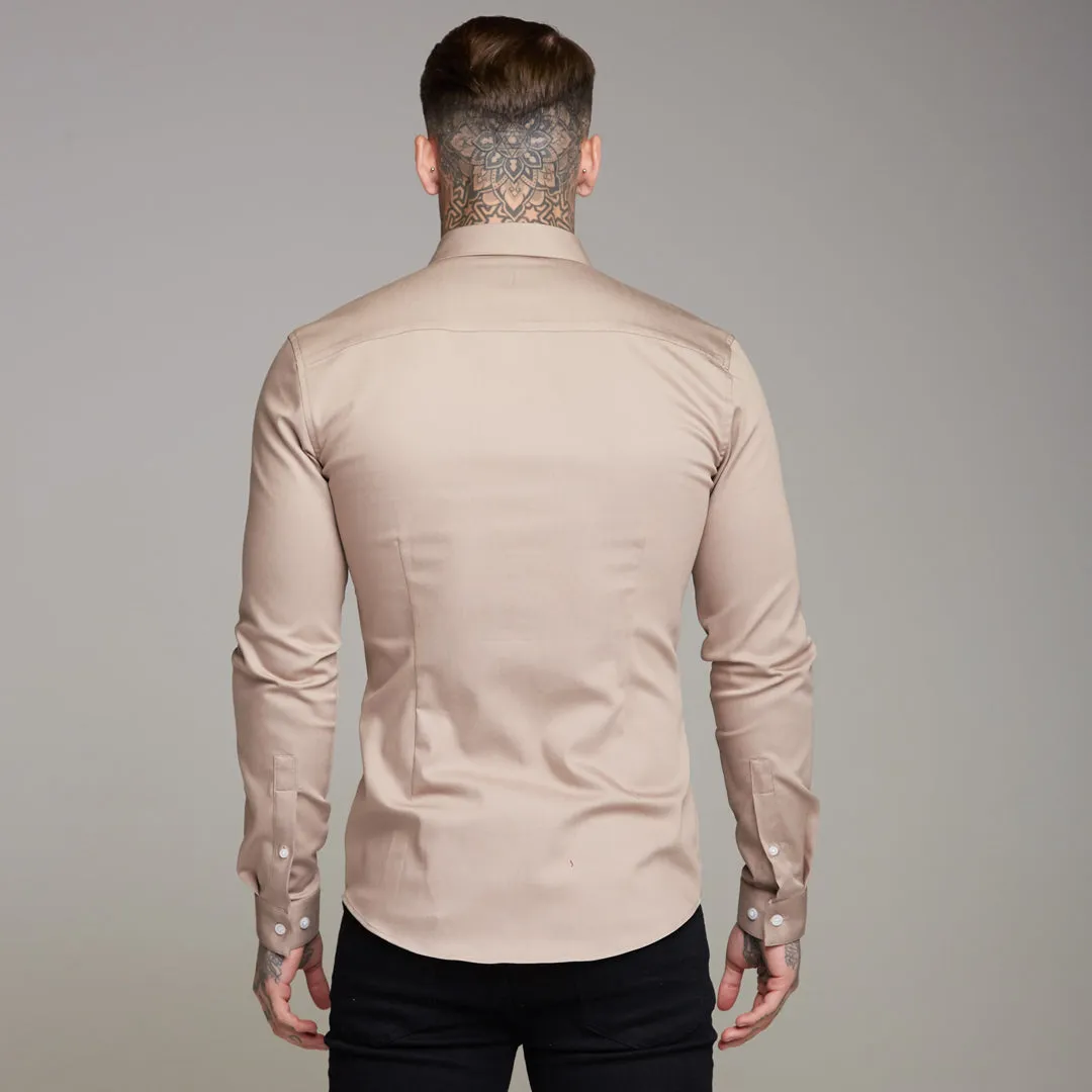 Father Sons Super Slim Stretch Beige Denim Long Sleeve - FS343 sold by Father Sons product image thumbnail 5