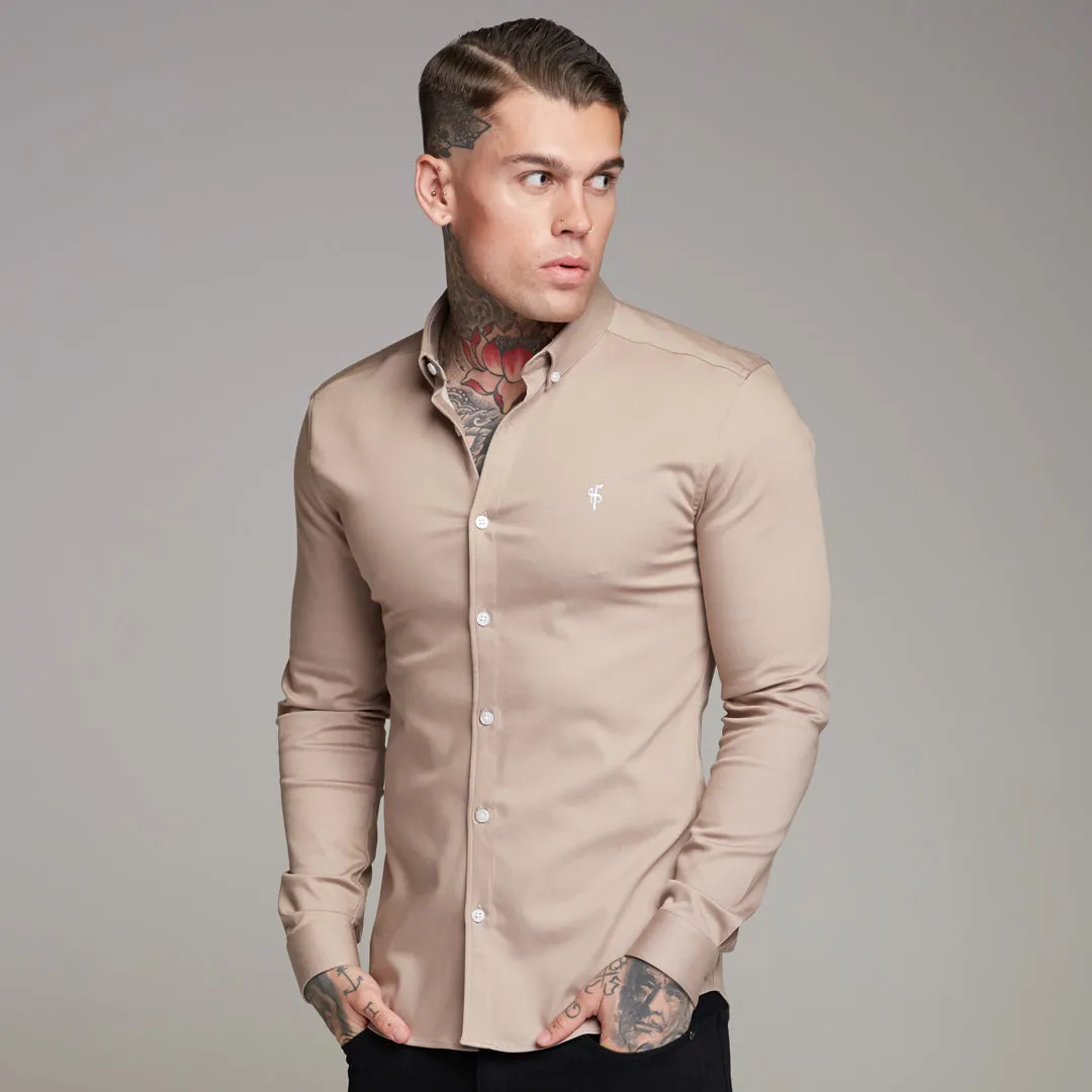 Father Sons Super Slim Stretch Beige Denim Long Sleeve - FS343 sold by Father Sons product image thumbnail 4
