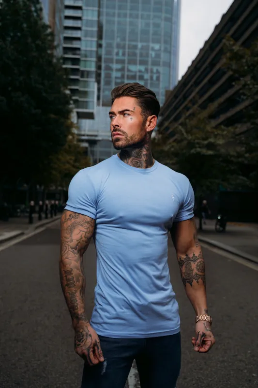 Father Sons Light Blue Bamboo Crew - FSH224 sold by Father Sons