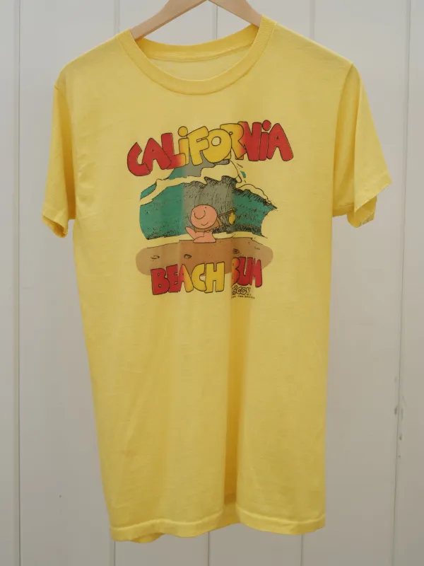 Vintage Yellow 80s Ziggy Beach Bum Tee made by California Incline
