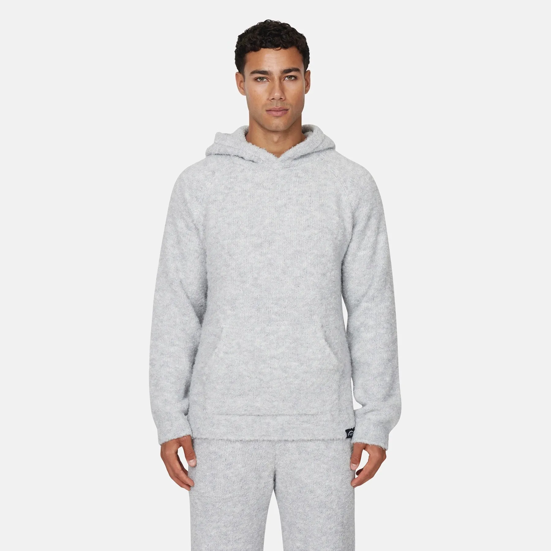 Cozy Boucle Knitwear Grey Hoodie sold by Good For Nothing Clothing