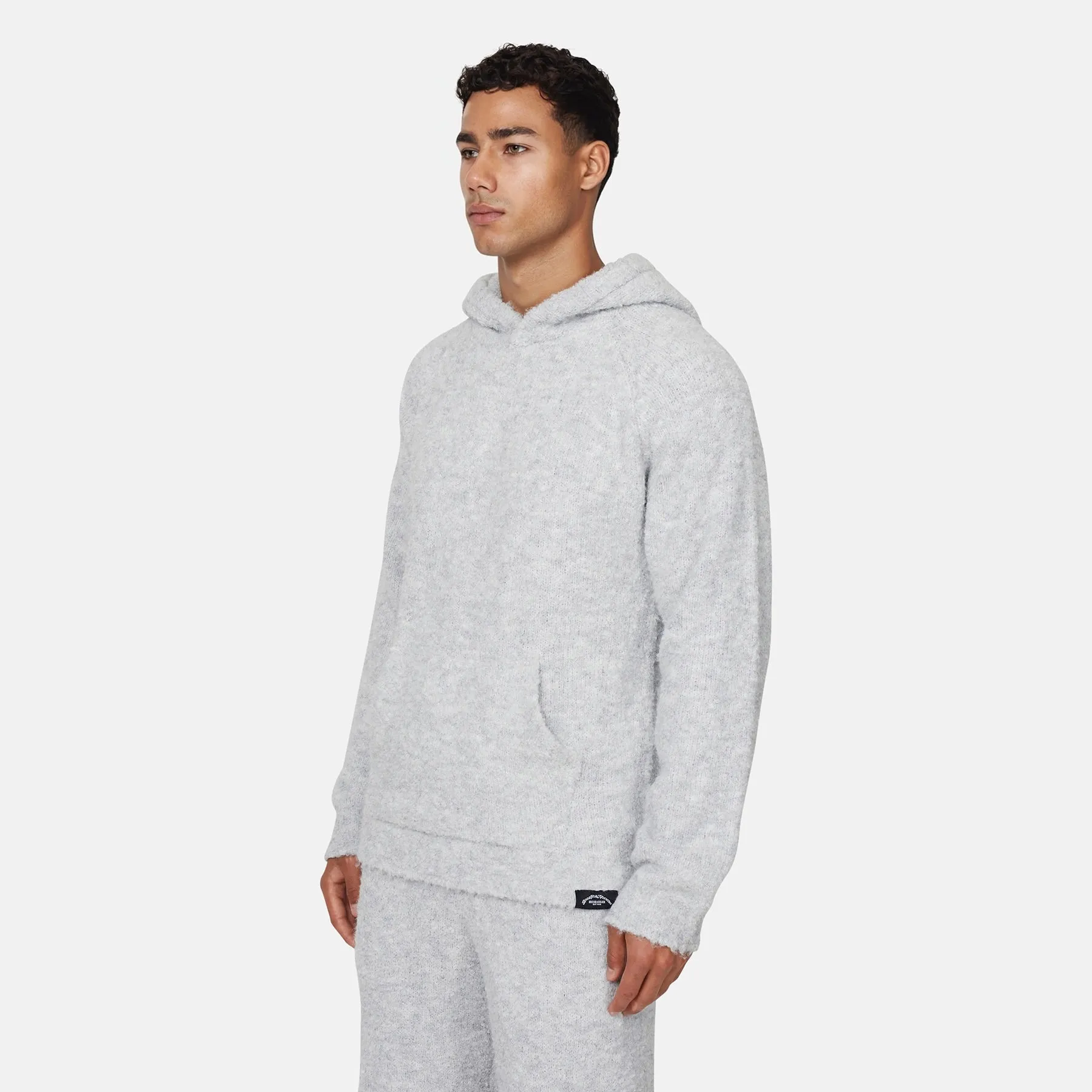 Cozy Boucle Knitwear Grey Hoodie sold by Good For Nothing Clothing product image thumbnail 2
