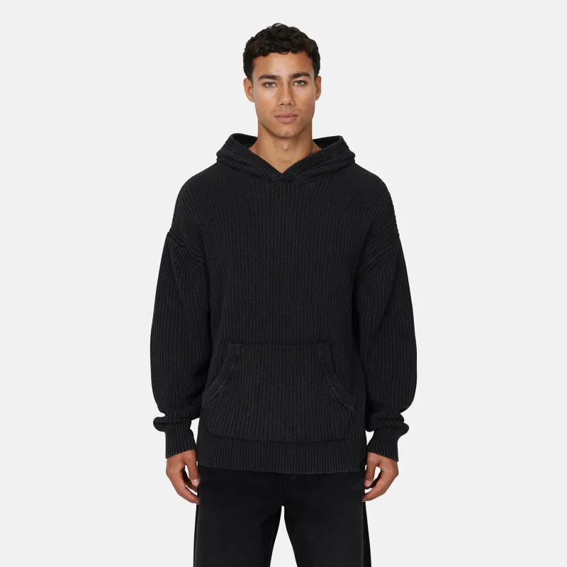 Acid Wash Cable Knitwear Hoodie sold by Good For Nothing Clothing