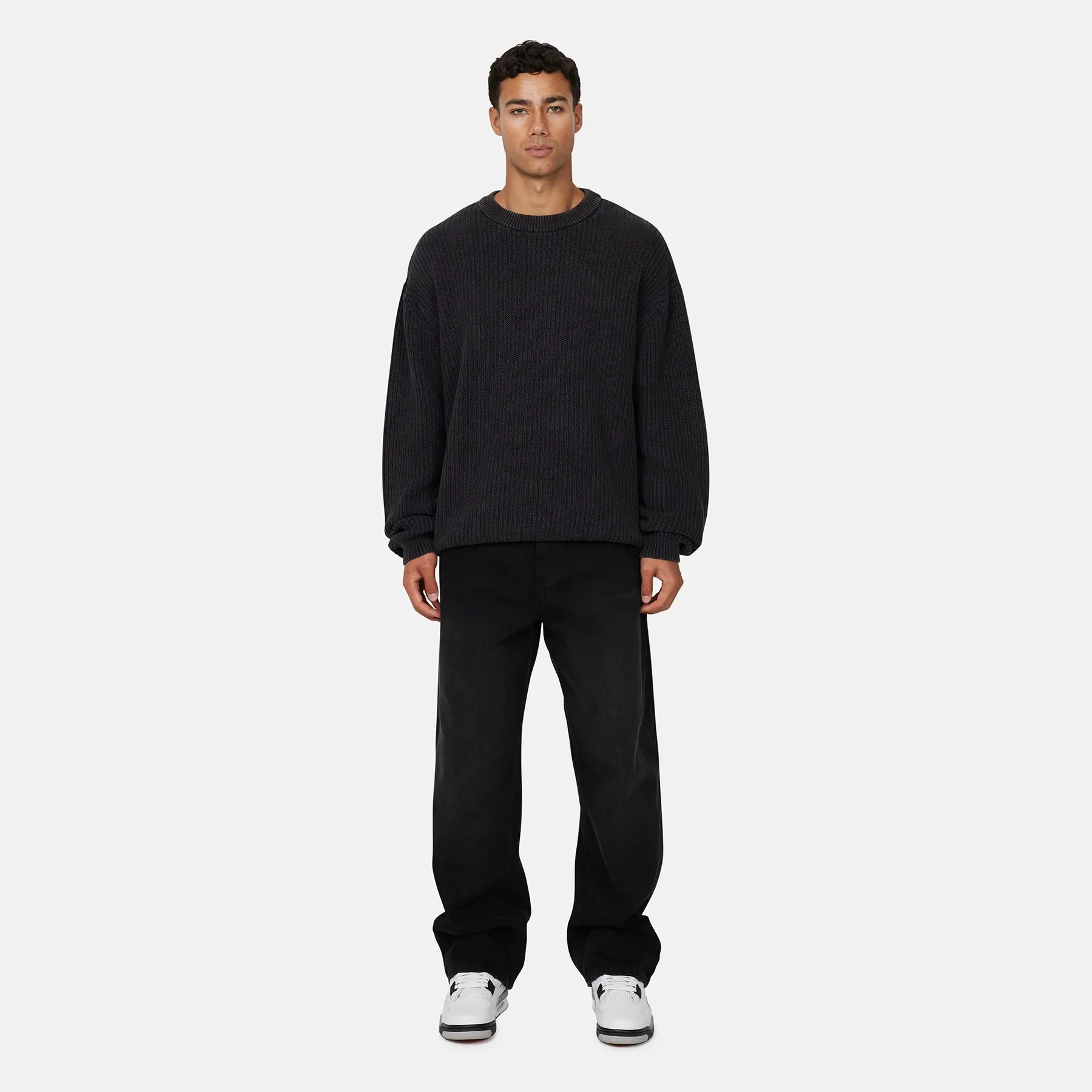 Acid Wash Cable Knitwear Crew sold by Good for Nothing product image thumbnail 3