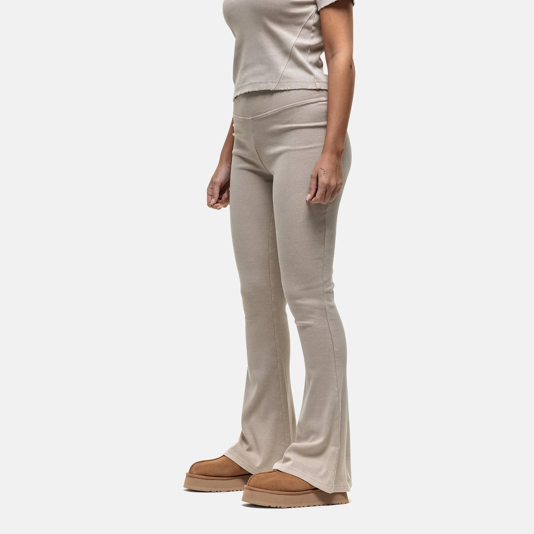 Ribbed Stone Flared Leggings sold by Good for Nothing product image thumbnail 5