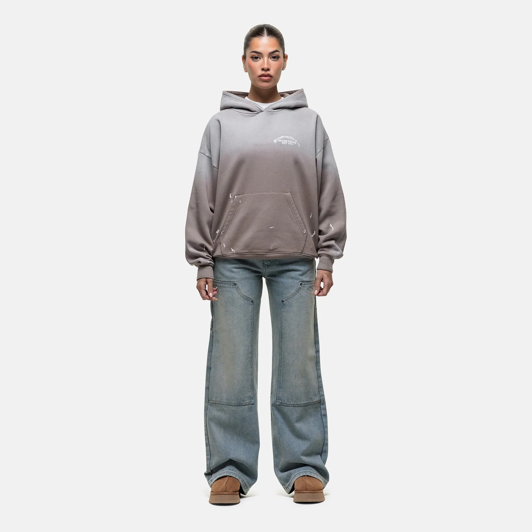 Abrade Taupe Sprayed Hoodie sold by Good for Nothing product image thumbnail 4