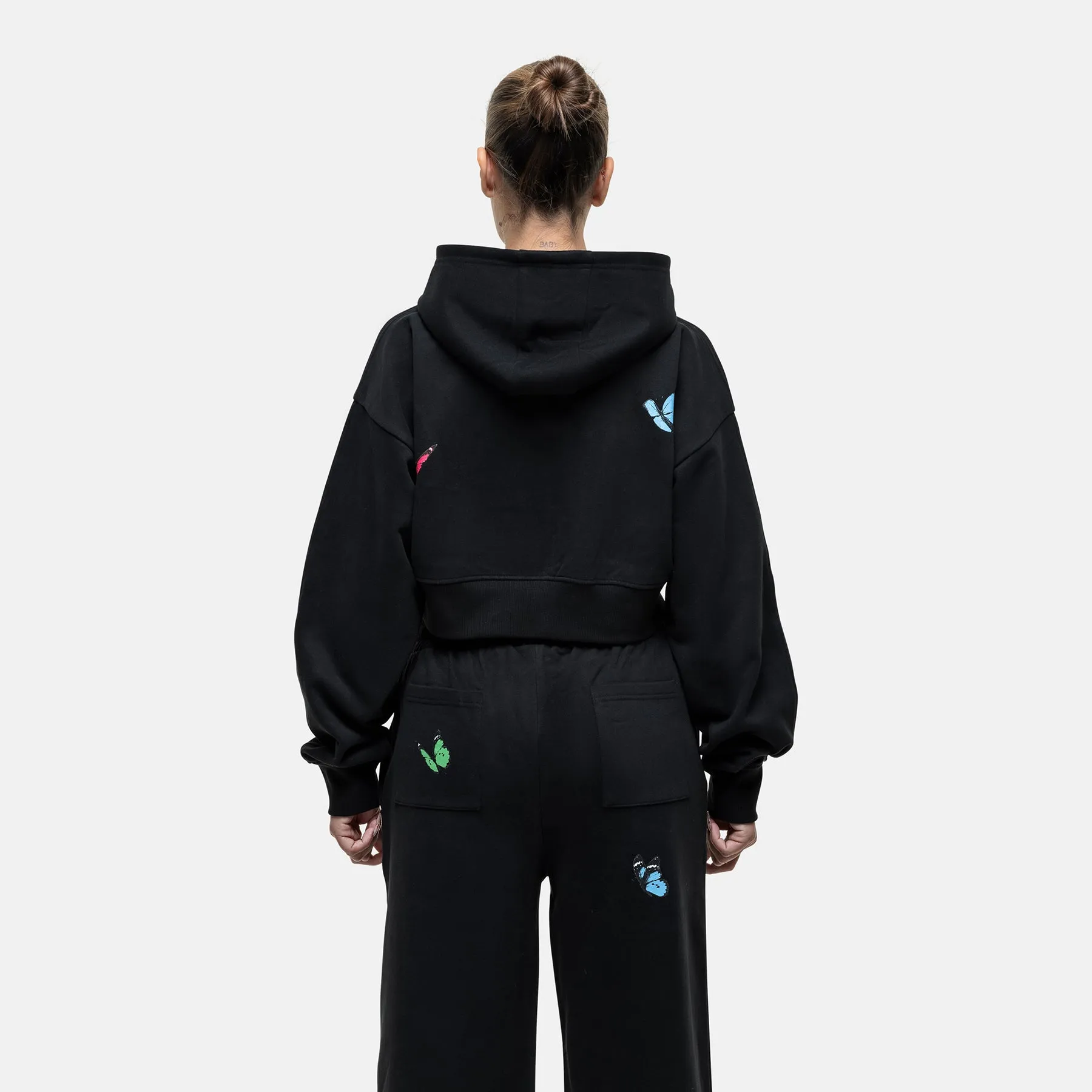 Flight Washed Black Crop Zip Hoodie sold by Good For Nothing Clothing product image thumbnail 5