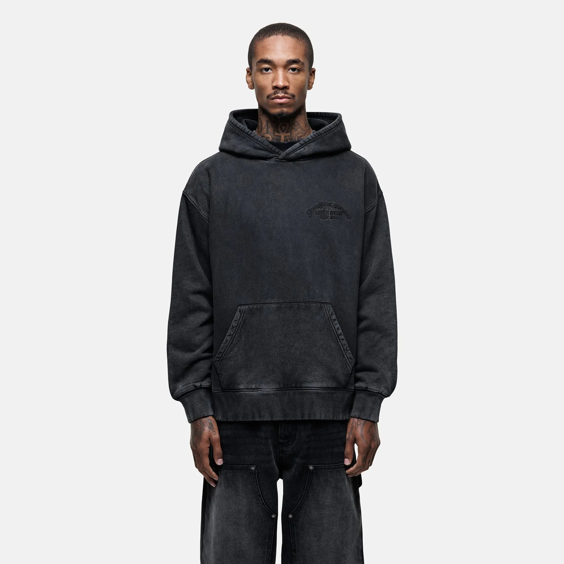 Vintage Black Wash Hoodie sold by Good for Nothing