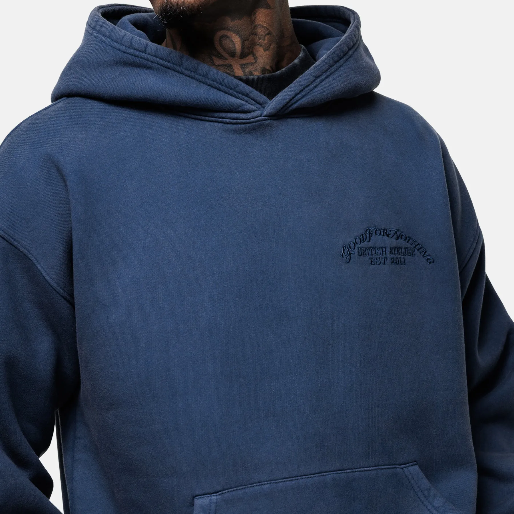 Vintage Blue Wash Hoodie sold by Good for Nothing product image thumbnail 4