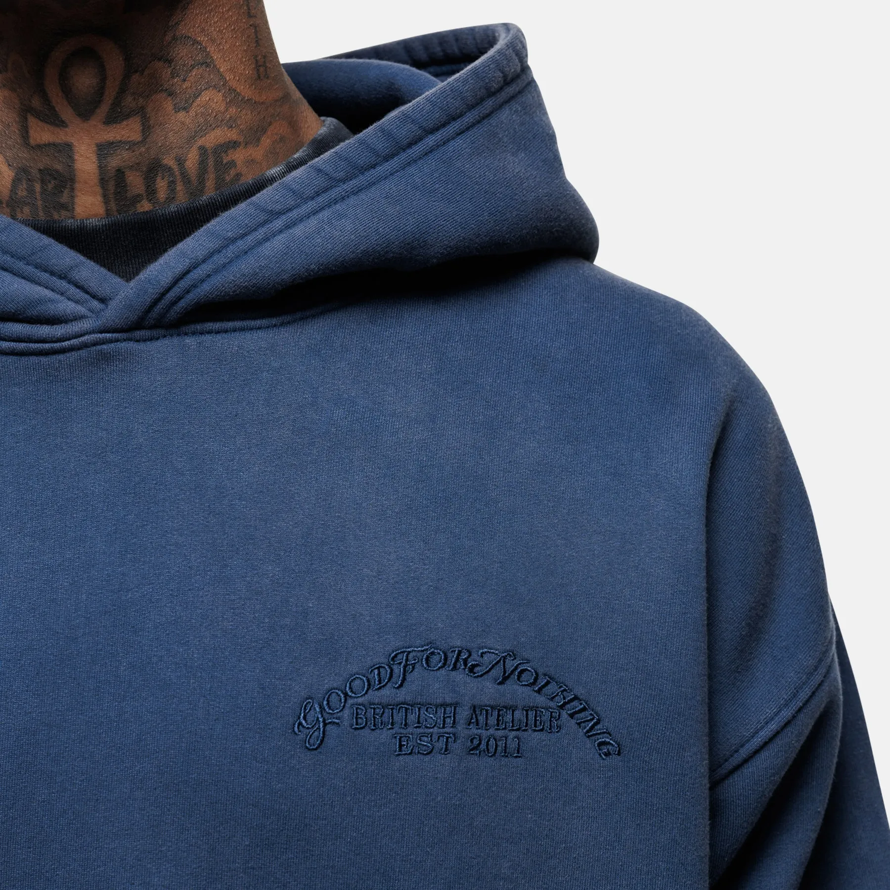 Vintage Blue Wash Hoodie sold by Good for Nothing product image thumbnail 2