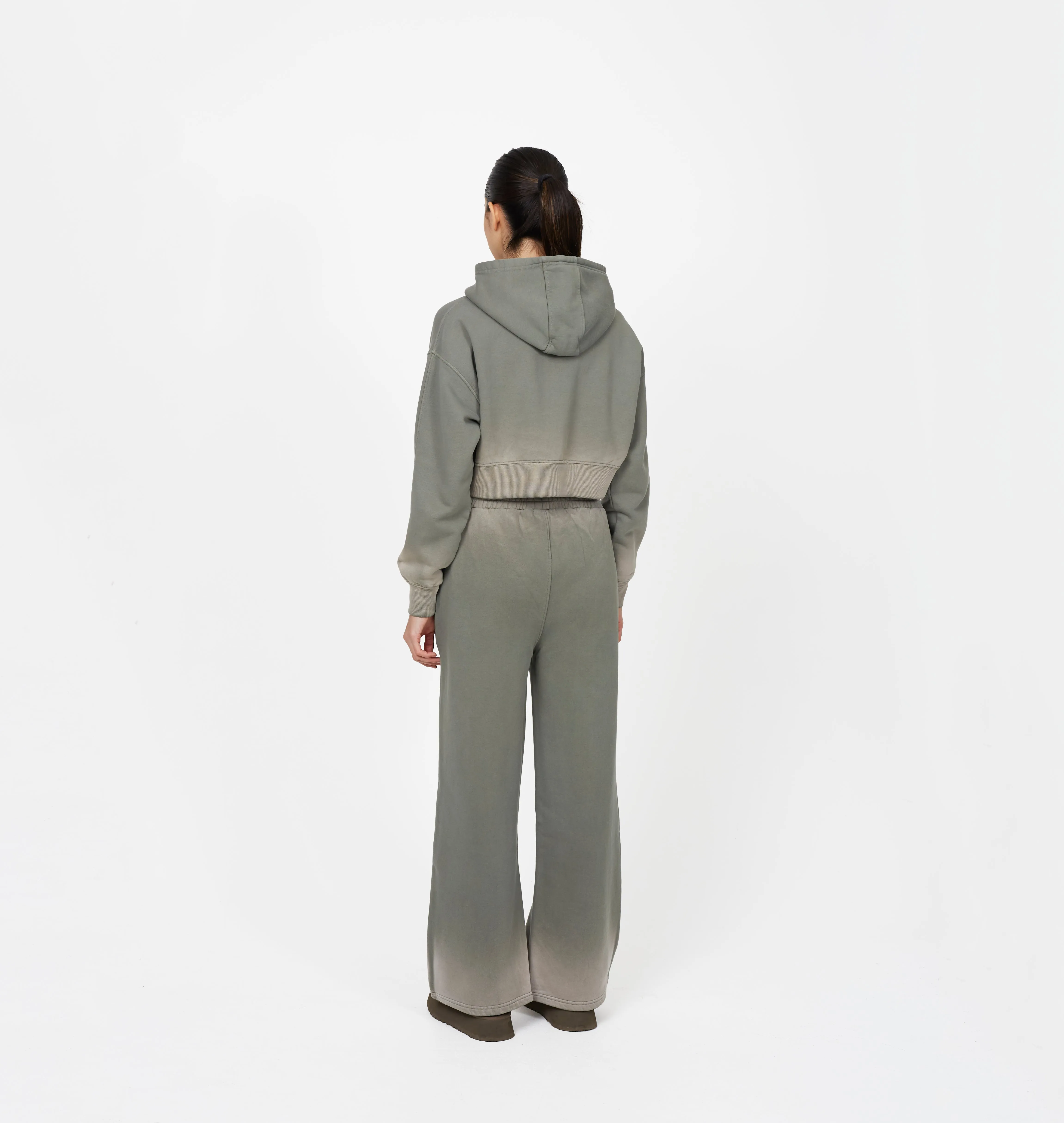 Sprayed Cali Green Crop Zip Hoodie sold by Good for Nothing product image thumbnail 3