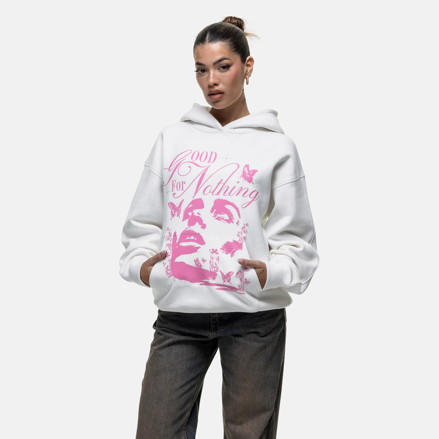 Washed Off White Blossom Hoodie sold by Good For Nothing Clothing product image thumbnail 4