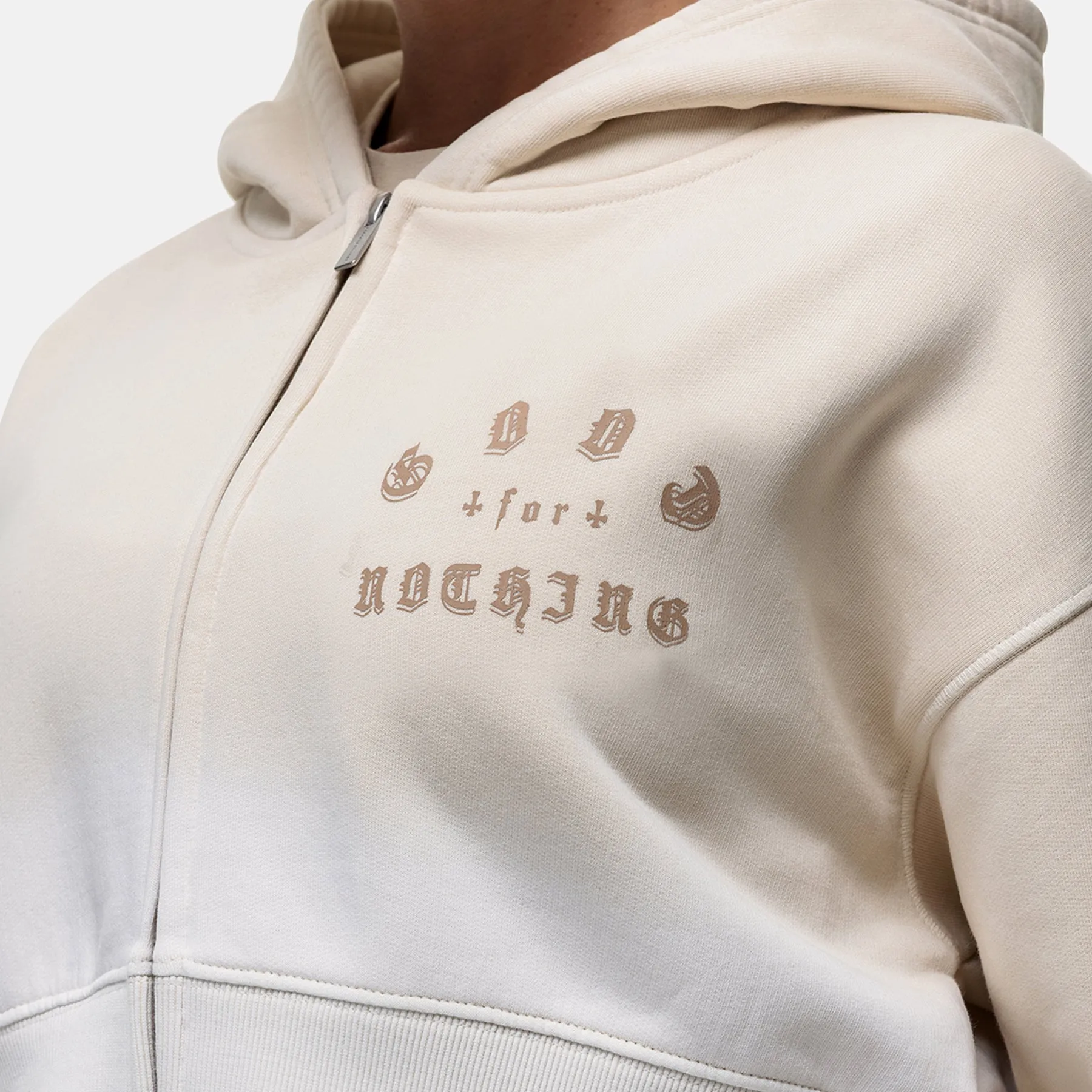 Sprayed Cali Cream Crop Zip Hoodie sold by Good For Nothing Clothing product image thumbnail 4