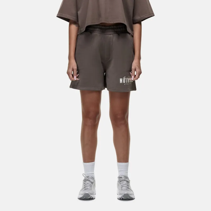 Washed Butterfly Taupe Shorts sold by Good For Nothing Clothing