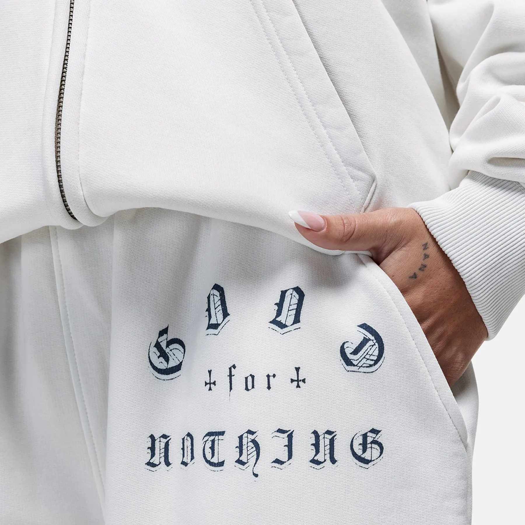 Sprayed Cali Off White Baggy Jogger sold by Good For Nothing Clothing product image thumbnail 3