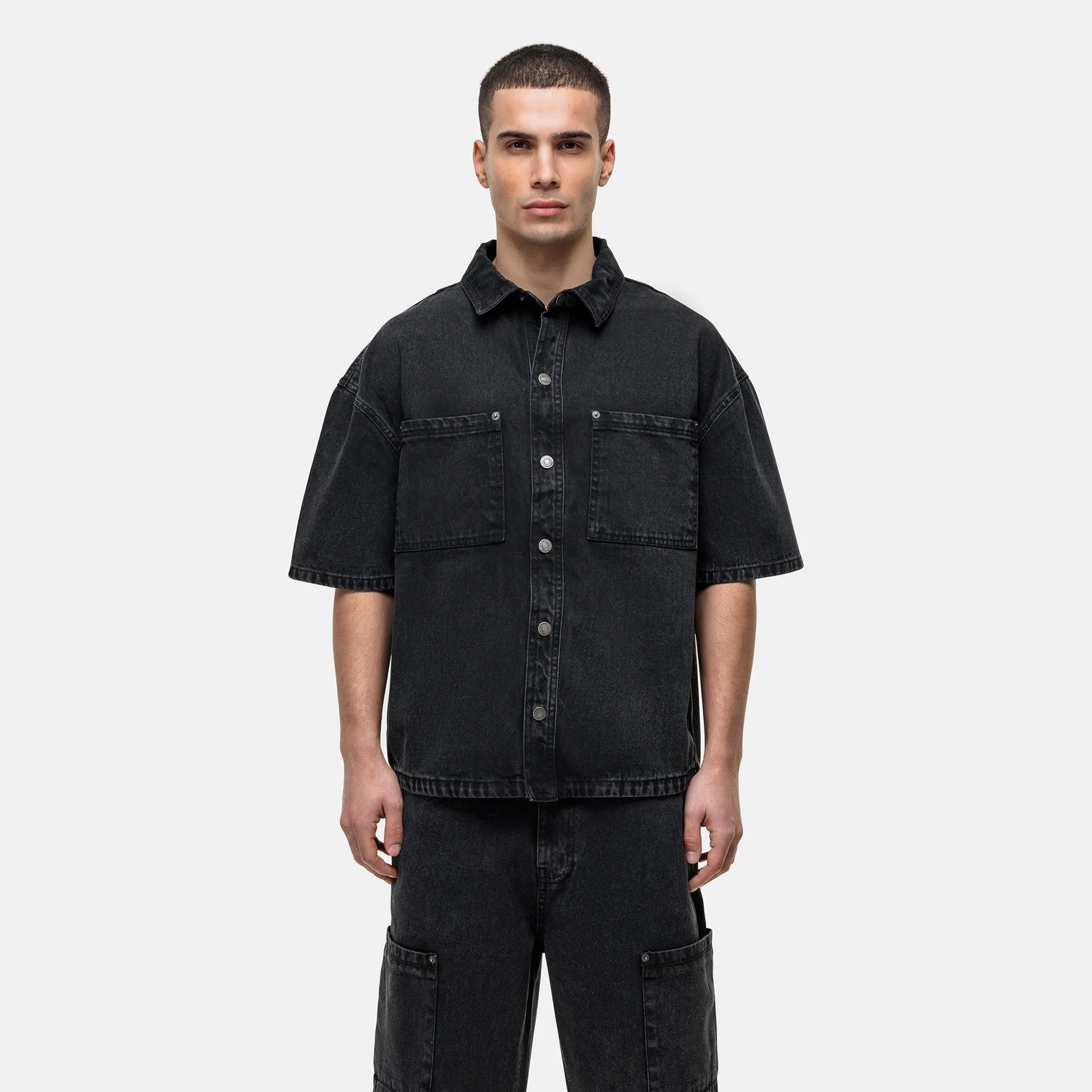 Washed Black Denim Overshirt sold by Good For Nothing Clothing