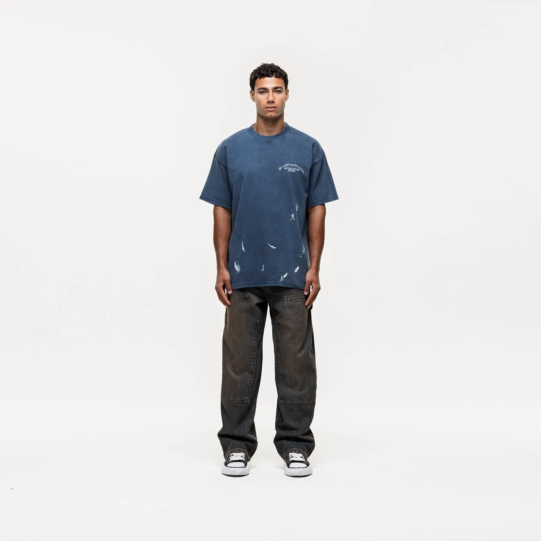 Abrade Blue Sprayed T-shirt sold by Good for Nothing product image thumbnail 4