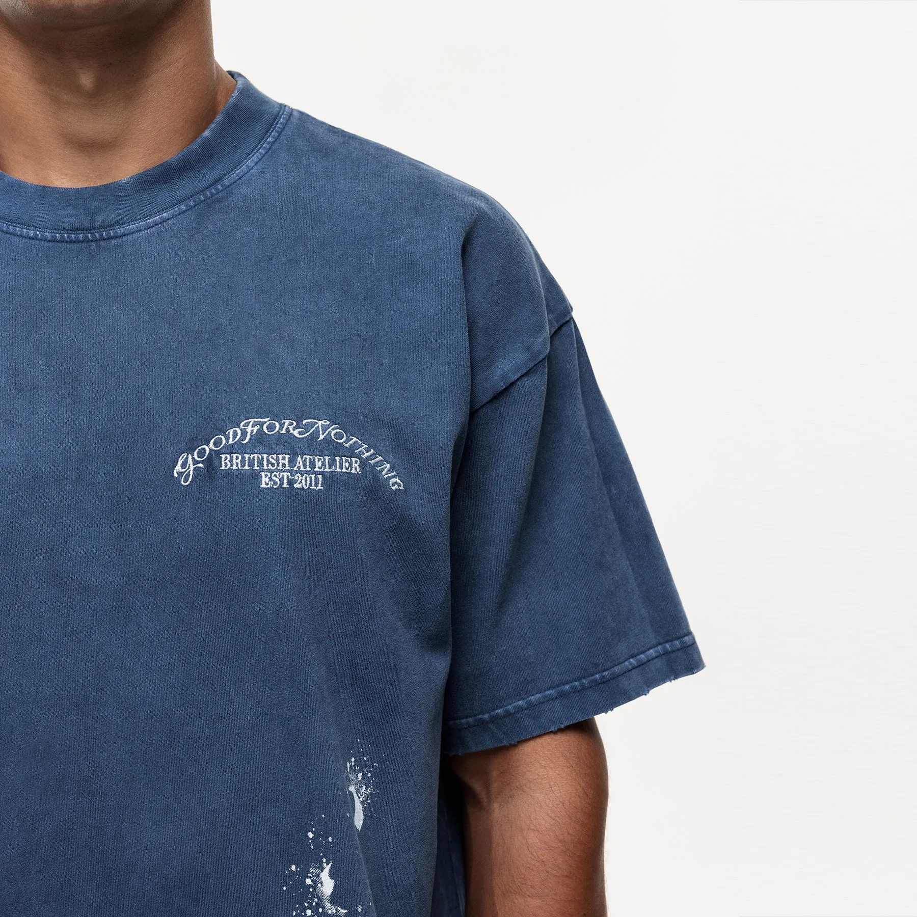 Abrade Blue Sprayed T-shirt sold by Good for Nothing product image thumbnail 2
